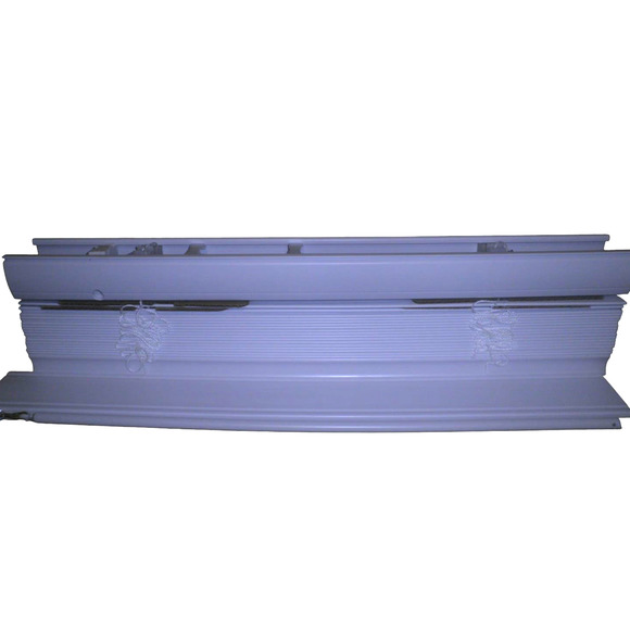 Custom White Cordless 2" Faux Wood Blinds, Room Darkening - 23"W x 36"L - Picture 5 of 9